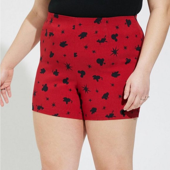 ❤️NWT VINTAGE TORRID SHORTS - DISNEY MICKEY MOUSE AMERICANA SHORTS -STAR PRINT - Picture 12 of 15